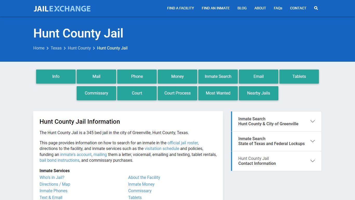 Video Visitation - Hunt County Jail, TX - Jail Exchange